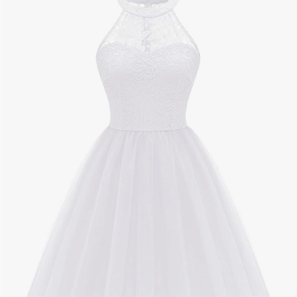 Elegant White Lace Dress